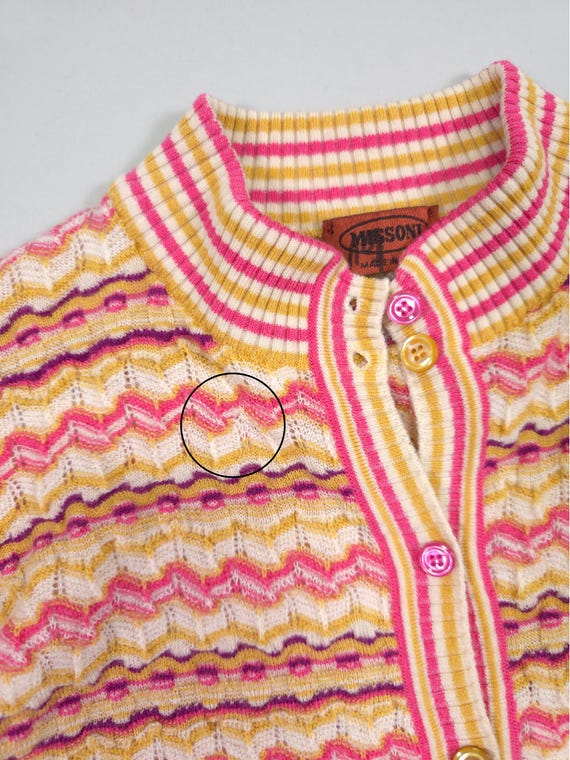 90s Missoni Abstract Pattern Lightweight Knit Car… - image 5