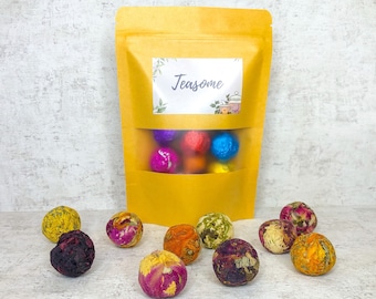 NEW! Blooming tea mix 10 pieces - blooming tea balls - visual tea experience for a special occasion - blooming ball - blooming tea