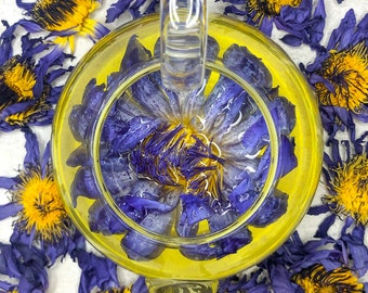 Blauer Lotus für Tee NEU!!! - Lotus Blumentee (Nymphaea caerulea) - Handgepflückter Lotus - frische Ernte 2023 - chinesischer Teetradition