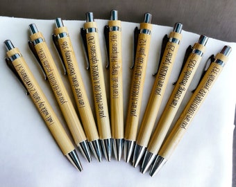 Laser Engraved Scripture Pens