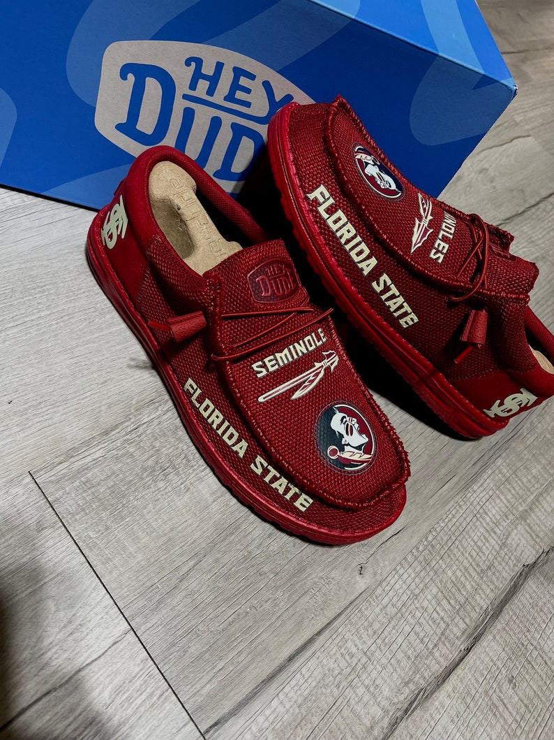 Custom FSU on a Dark Red Hey Dude Etsy
