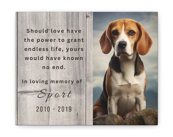 Imagem personalizada do memorial do animal de estimação - Presente para perda de cães - Presente para perda de animais de estimação - Memorial para animais de estimação - Presente de simpatia para animais de estimação