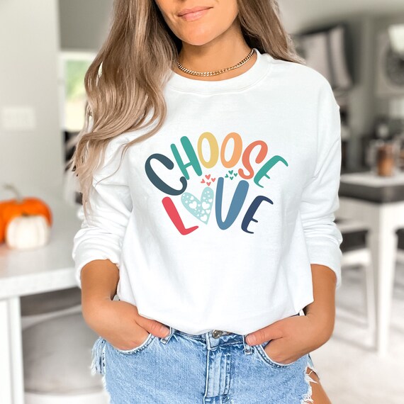 Choose love sweater new arrivals