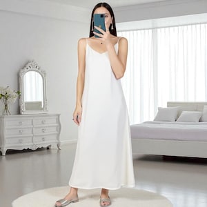 Linen Silk Blend Summer Dress: Spaghetti Strap, Anti-Wrinkle