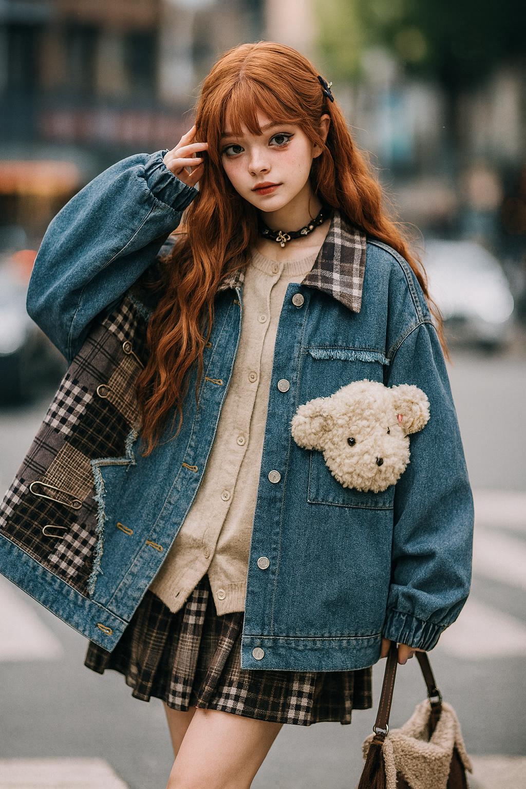 ジャケット・アウター m6823 in the attic Y2K denim jacket XL In the Attic Vintage Y2K Denim jacket Pria blue - Preloved