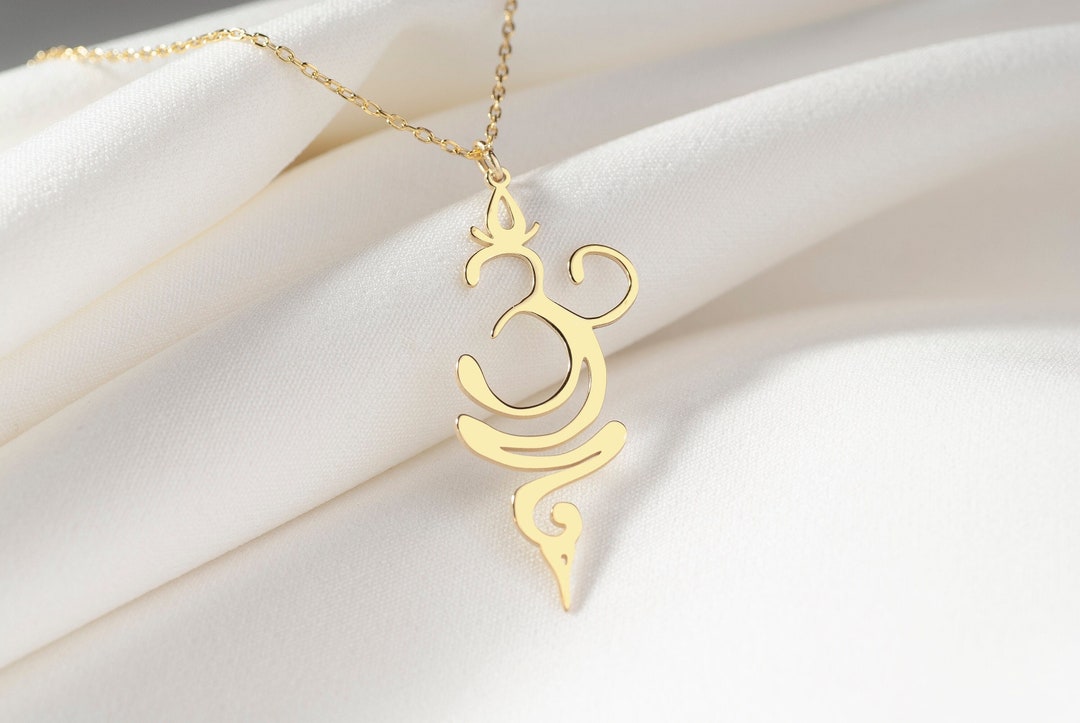 Breathe Necklace 925 Sterling Silver, Yoga Jewelry, Unalome Pendant