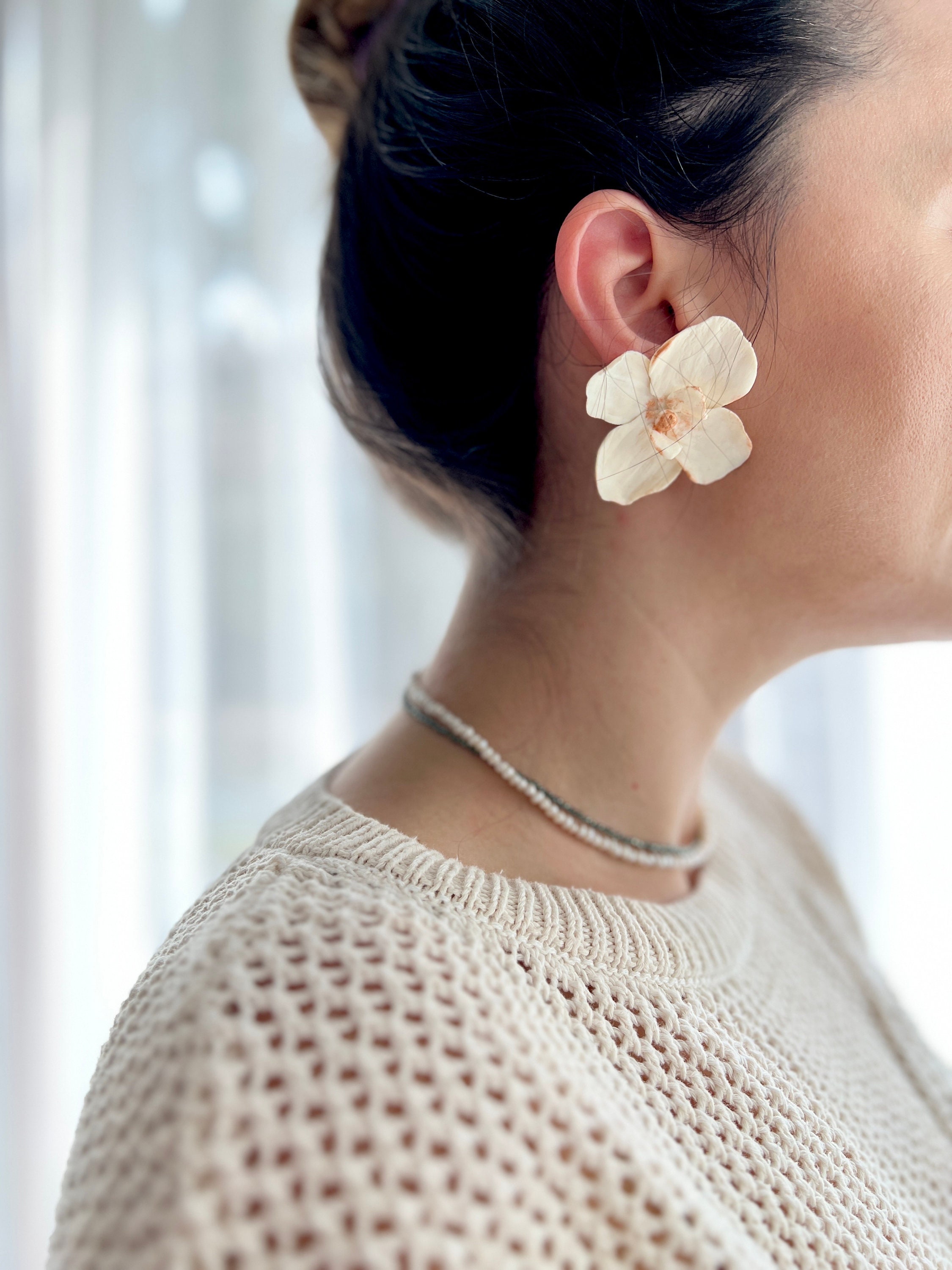 SMALL ORCHID EARRINGS, ROUSSEAU PINK