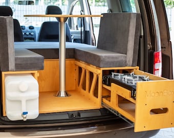 MoonBox coffre de camping VW van break type 115 camping cuisine lit fonction système de couchage