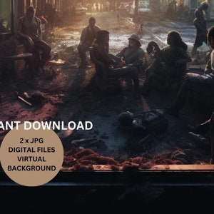 Zombie Apocalypse Virtueller Hintergrund, Neuheit Zoom Hintergrund (Digitale Dateien)