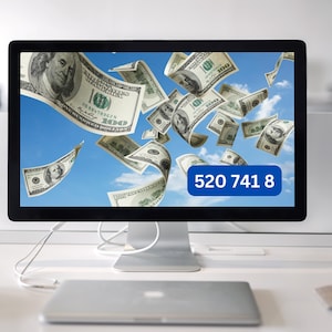 Manifest Money Desktop Wallpaper, Grabovoi Code, Law of Attraction (Digital Download)