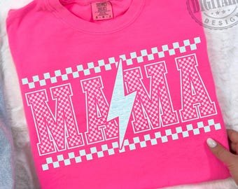 Retro mama png,Checkered Mama PNG, Mothers Day Trendy Mama shirt design Png Retro Mama Checker Cute Mama Coquette Bow ORIGINAL