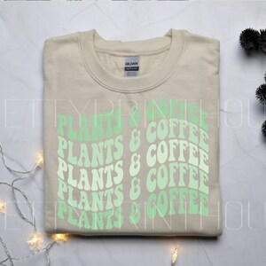 Plants & Coffee Svg Cut File,hipie Coffee Svg, Retro Svg, Plant Lover