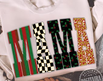 Christmas Mama Shirt png, Christmas Mama png, Retro Christmas png, Holiday png, Merry Christmas png, Mama png, Checkered Mama png