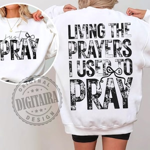 Christian Png, Living The Prayers Png,Faith Png, Just Pray Png,Christian Women Png,Bible Verse Pray Png,Coquette Christian png