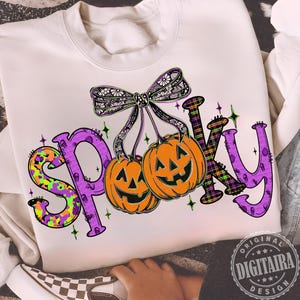 Halloween Spooky Coquette Png, Spooky png, Halloween Girly png, Pumpkin Cherries Png, Preppy Halloween Png, Fall png, Sublimation png