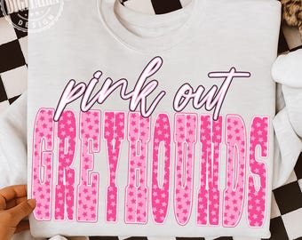 Greyhounds Png, Pink Out Greyhounds Png, Breast Cancer Awareness Png, Greyhounds Pink Out Shirt Png, Greyhounds Football Png