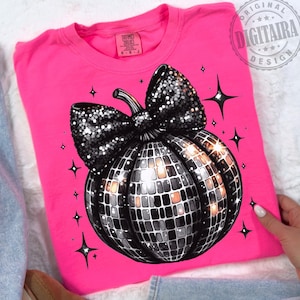 Disco Pumpkin Png, Fall Png, Trendy Fall Design, Fall Design, Coquette Png, Aesthetic Png, Autumn Sublimation, Pumpkin Png, Black Pumpkin