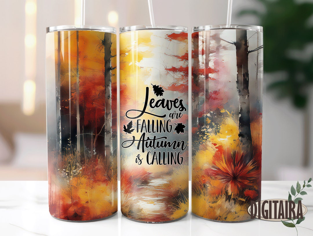 Autumn Landscape 20 Oz Skinny Fall Quote Tumbler Sublimation - Etsy
