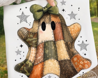 Retro spöke png, retro halloween kamouflage spöke png, lapptäcke läskigt spöke png, sött kamouflage spöke png, höstpumpa png, läskig säsong png