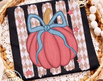 Preppy Fall Pumpkin PNG, Coquette Floral Autumn PNG, Striped Pumpkin Png, Gingham Png, Thanksgiving png, Pumpkin Spice Png, Checkered, Dots