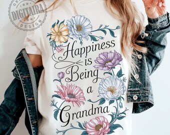 Happiness is being Mama Grandma Png,Mothers Day Png,Grandma Png,Retro Mama Png,Mom Life,Mama Grandma To Be,Floral Mama png,Floral Grandma