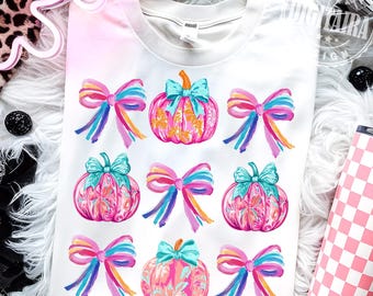 Preppy Pumpkin png, Coquette pumpkin png,Preppy Fall png,Halloween png,Autumn png,Girly png,Pumpkin bow png,Fall Pumpkin Coquette Bow Png