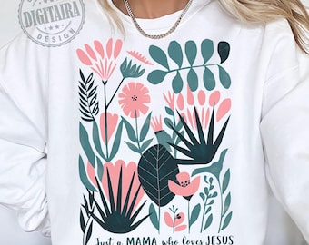 Christian Mom png,Just a Mama Who Loves Jesus png,Retro Christian Mom png,Christian retro png,Christian Mothers Day png,bible verse png