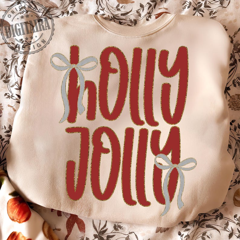 Christmas PNG, Holly Jolly PNG, Merry PNG, Preppy Png, Trendy Png, Faux Glitter Png, Noel Png, Holiday Png, Sublimation Png, Girly Png,faux glitter, holly and jolly, christmas, coquette, holiday, holly, merry, preppy