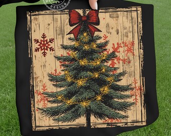 Coquette kerstboom png, preppy kerst png, Holly Jolly png, retro kerstboom png, vrolijk kerstfeest png, vrolijk en helder png