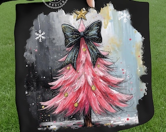 Coquette Christmas Tree Png, Preppy Christmas Png, Holly Jolly Png, Pink Christmas Tree Png, Merry Christmas Png, Merry and Bright Png