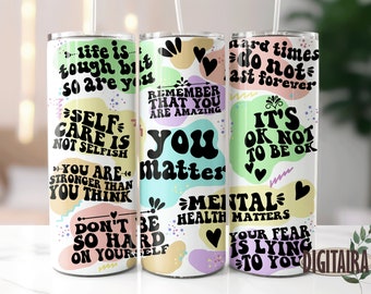 Mental Health Tumbler PNG, Mental Health Breakdown png, Mental Health Tumbler Wrap 20oz Skinny Tumbler Design Mental Health Sublimation File