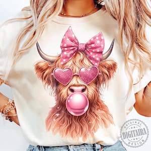 Valentines Highland Cow Png, Valentines Coquette, Valentines Png, Valentines Day Png Design, Love Png, Western Valentine, Sublimation Design