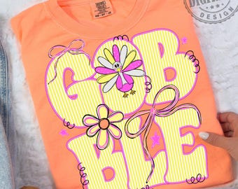 Thanksgiving Gobble Coquette PNG, Turkey PNG, Preppy Thanksgiving Png,Thanksgiving Sublimation Png, Thanksgiving Digital Download, Fall Png