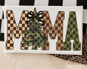 Mama Weihnachten PNG, Mama Camo PNG, Mama PNG, Urlaub Sublimationsdesign, Retro Weihnachten Digitaler Download