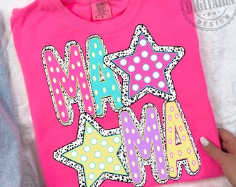 MAMA png, Neon Mama Png, Dalmatian Dots Mama, Colorful Mom Digital File, Summer Mama Shirt Png Trendy Mama Sublimation, Mom png