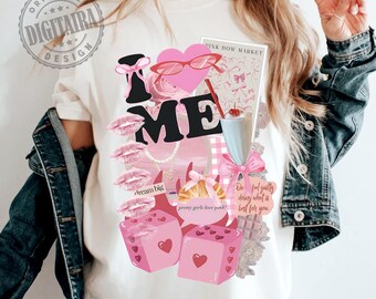 Coquette png,Scrapbook png,Collage png,Pink png,Coquette shirts,Girly sublimation,Trending png design,trendy Coquette,shirt design,Bow png