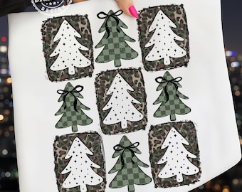 Camo Christmas Tree Glitter PNG, Coquette Christmas png, Preppy Christmas Tree png, Trendy Christmas png, Girly Xmas png, Merry Christmas