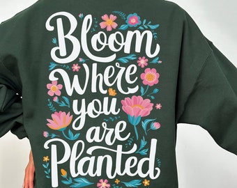Bloom Where You Are Planted png,Inspirational png,Inspirational Quotes png,Positive png,Png Cut File,be kind png,positive quotes,floral png