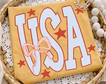 USA png, Patriotic Preppy Png, American Png, God Bless The USA png, Red White and Blue Png, Girly Memorial Day Png,Preppy 4th of July PNG
