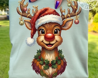 Kerstrendier penseelstreken PNG, kerst png, kerstfilms png, leuke kerst png, preppy penseelstreek kerst, digitale download