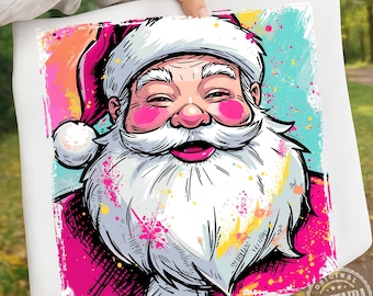 Preppy Santa Clause Png, Coquette Christmas Png Design, Glitter Santa Claus Design, Handwrite Png, Merry Christmas Png, Christmas Png Bundle