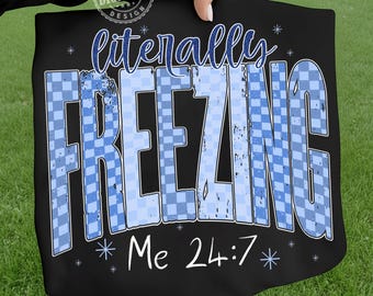 Retro Literally Freezing Png, Cozy Frozen Winter Png, Hello Winter Png, Merry Christmas Png, Winter Season Png, Sublimation File