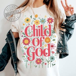 Child Of God Png, Christian Sublimation Designs, Jesus Designs, Vinyl png, Bible verse png, Biblical tee png, Retro Christian png designs