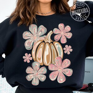 Sublimation Designs, Retro Fall Png, Retro Halloween Png, Spooky Season Png, Pumpkin Flowers Png, Floral Fall Png, Floral Ghost Png, Floral Pumpkin Png, Digital Download, Retro Autumn Png, Retro Pumpkin Png, Leopard Pumpkin Png, Floral Halloween Png