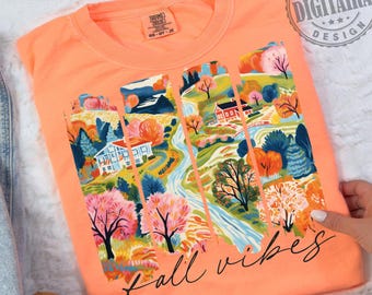 Fall Vibes Png, Fall Pumpkin Shirt Design, Fall Brushstroke Sublimation, Girly Autumn Vibes Png, Fall Scarecrow Png, Preppy fall png