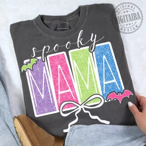 Spooky Mama png,Boo Mama PNG, Spooky Coquette PNG, Ghost PNG, Halloween Png, Fall Png, Preppy Png, Trendy Png, Halloween Bow Png