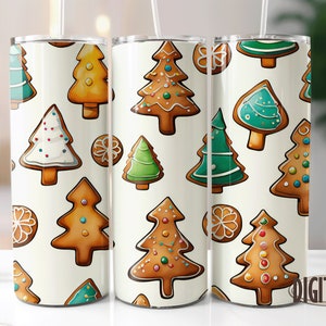 Gingerbread Christmas Cookies 20oz Skinny Tumbler Sublimation Designs,Instant Digital Download PNG,Tumbler Template Straight and Tapered
