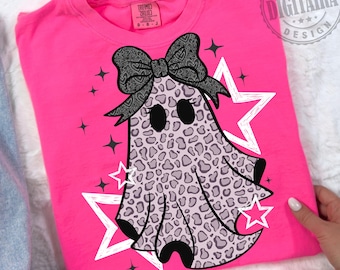 Leopard Ghost Coquette PNG, Ghost Halloween Png, Preppy Ghost, Ghost Png, Spooky Season Png, Halloween Shirt Png, Spooky Sublimation