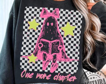 Just One More Chapter png, Ghost Books Halloween png, boekenliefhebbers png, Halloween-png, sublimatie, Halloweenshirt png, spookseizoen png