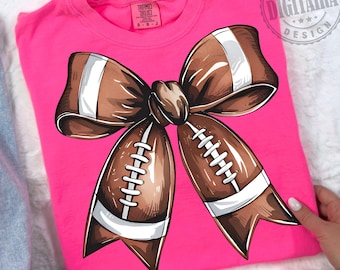 Coquette Football png, Football Bow png, Football mom png, Football png, Game Day, Fall Football png, Football Season Png, Sports png